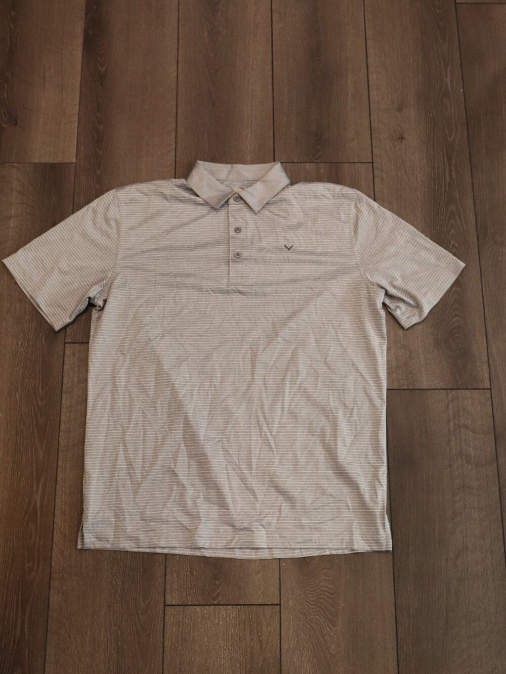 Mens Light Gray Callaway Golf Polo Sz M